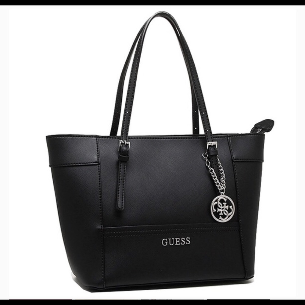 Black medium size guess tote purse